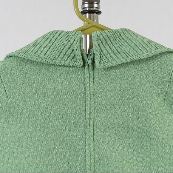 Vintage 70s green knit dress size S/M - Picture 7 of 12